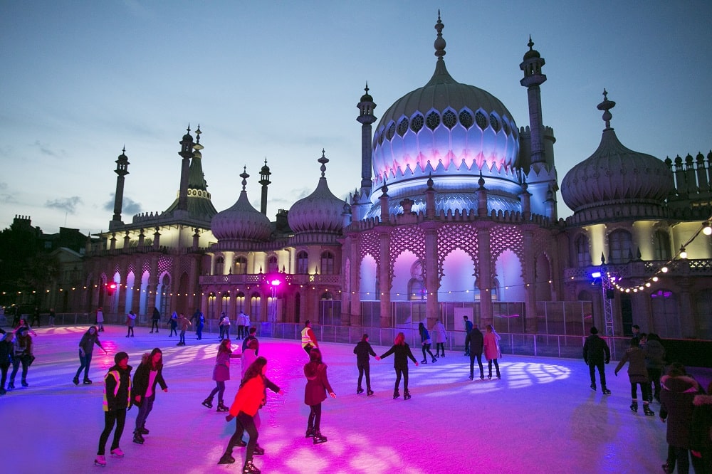 Royal-Pavilion-Ice-Rink-Twilight-Purple-Lights